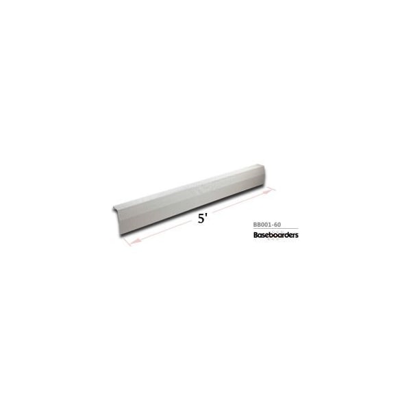 Buss General Partner Co Ltd Baseboarders Premium Series 5 ft Steel Easy Slip-on Baseboard Heater Cover, White BB001-60-WHT - main